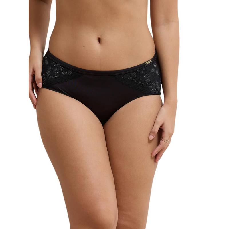 Amante Black Nylon Womens Hipster (M)