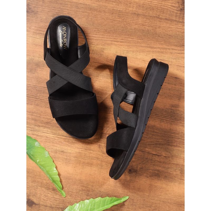 Monrow Emel Black Comfort Sandals (EURO 36)