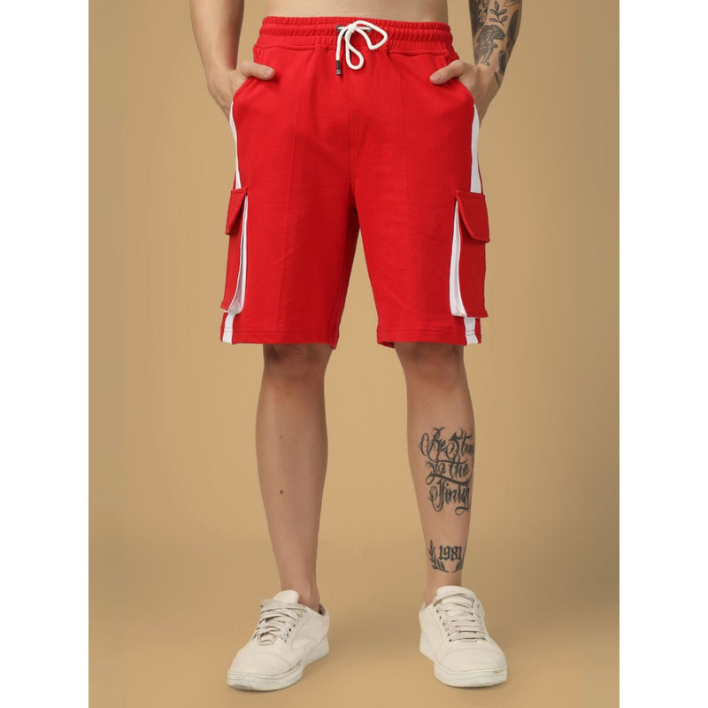 WEARDUDS Men Red Drawstring Shorts (S)