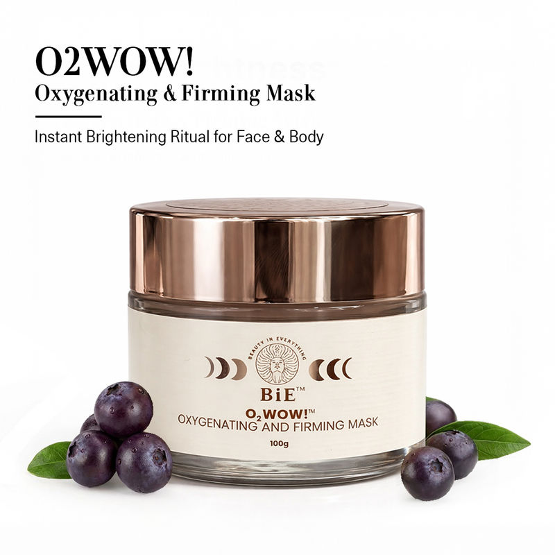 BiE O2Wow! Face Mask For Daily Tan Removal, Reduces Dark Spots & Pigmentation, Gentle Exfoliator
