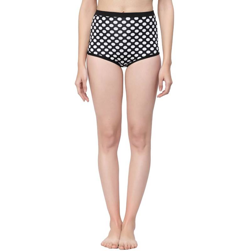 Cukoo Women Polka Dot Swim Bottoms White (S)