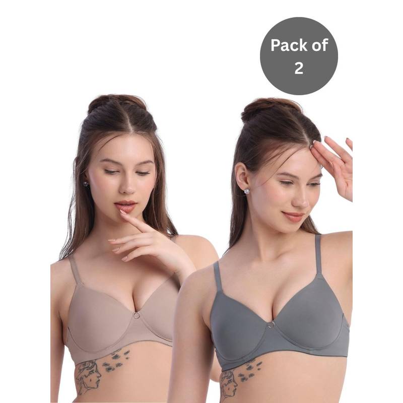 bodyline Andie Polyamide T-Shirt Bra - Multi-Color (Pack of 2) (32B)