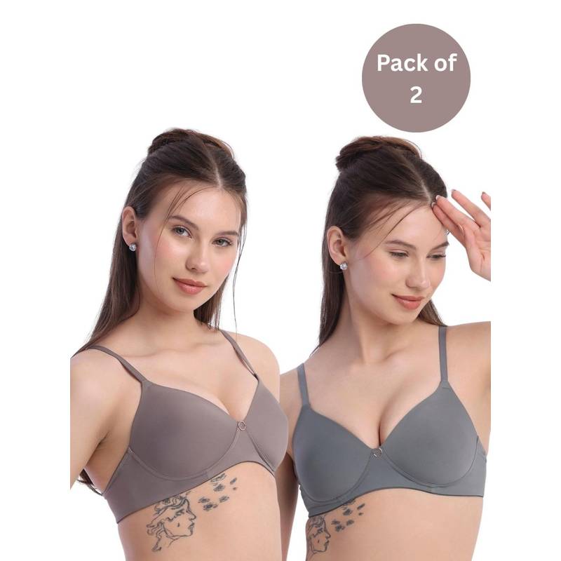 bodyline Andie Polyamide T-Shirt Bra - Multi-Color (Pack of 2) (32B)