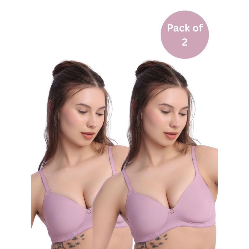 bodyline Andie Polyamide T-Shirt Bra - Lavender (Pack of 2) (32B)
