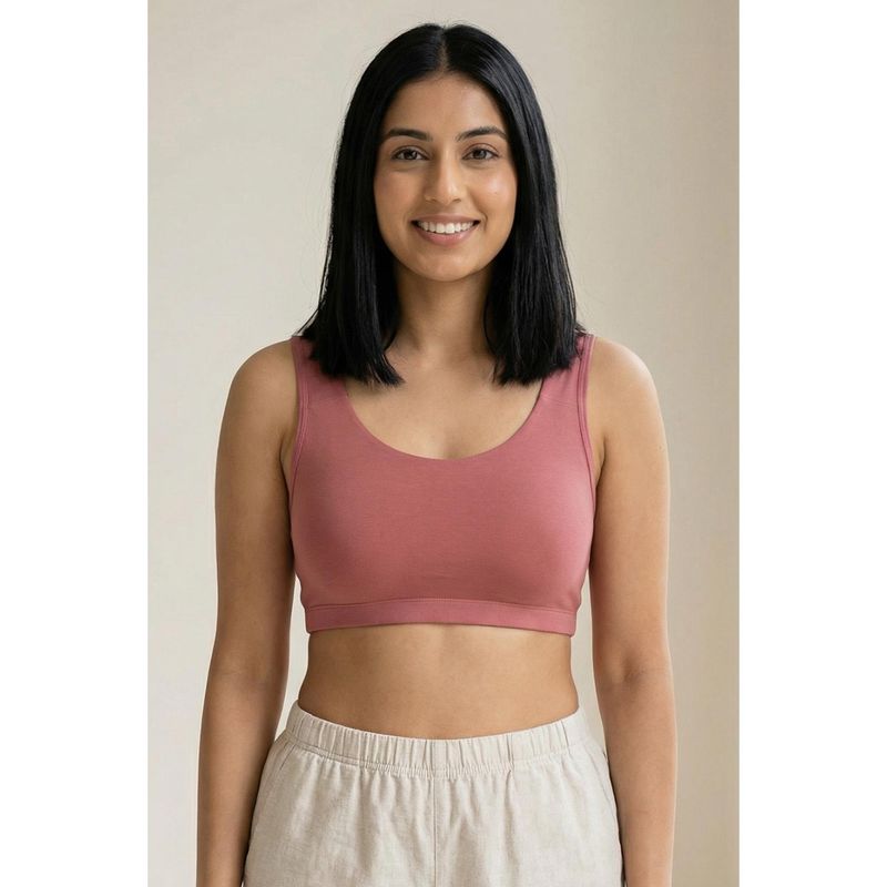 Zivame Padded Non Wired Full Coverage Bra - Dark Onion (XL)