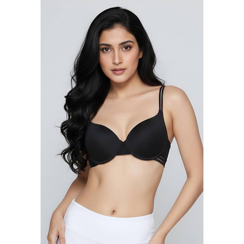 Zivame Padded Regular Wired Medium Coverage T-shirt Bra - Tap Shoe (34C)