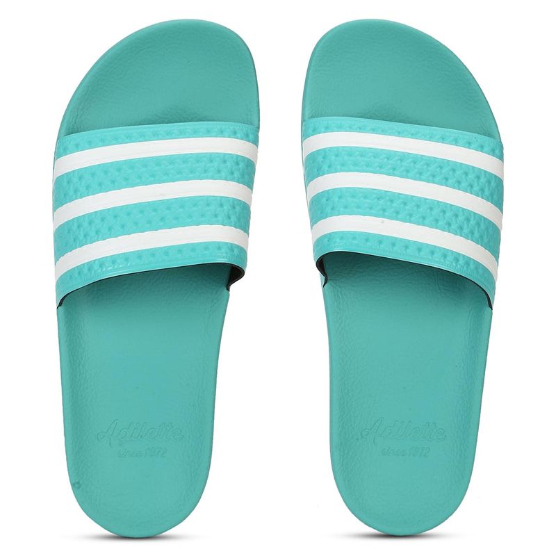 Mint green adidas best sale sliders