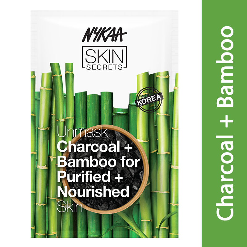 Nykaa Skin Secrets Charcoal + Bamboo Sheet Mask