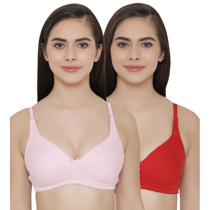 Clovia Pack of 2 Full Coverage Non Padded Wirefree Full Cup Bra's - Multi-Color (32B)