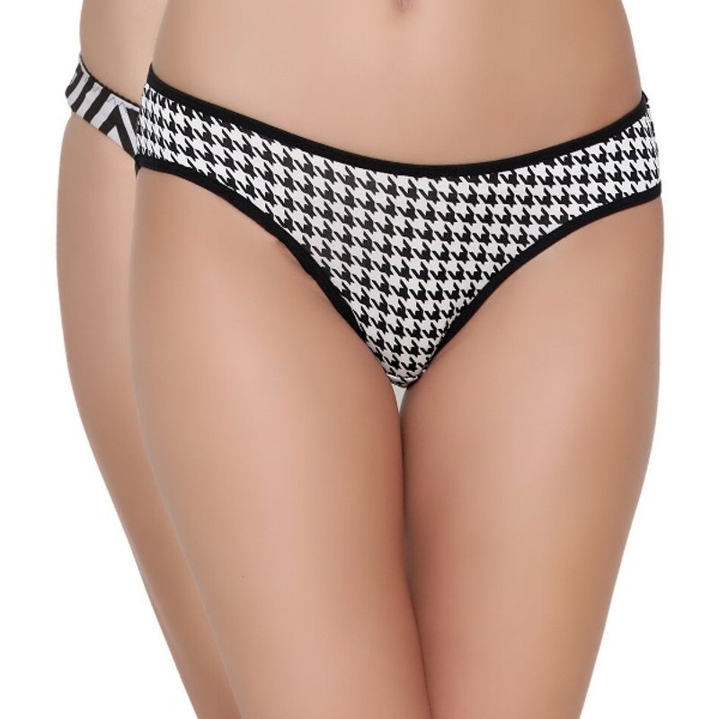 Buy Clovia Pack of 2 Low Waist Printed Bikini Panty MultiColor Online