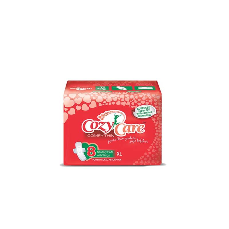 Cozy Care Comfy Thin Sanitary Pads - XL (8 Pads)