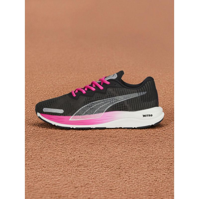 Puma Velocity Nitro 2 Fade Womens Black Running Shoes (UK 3.5)