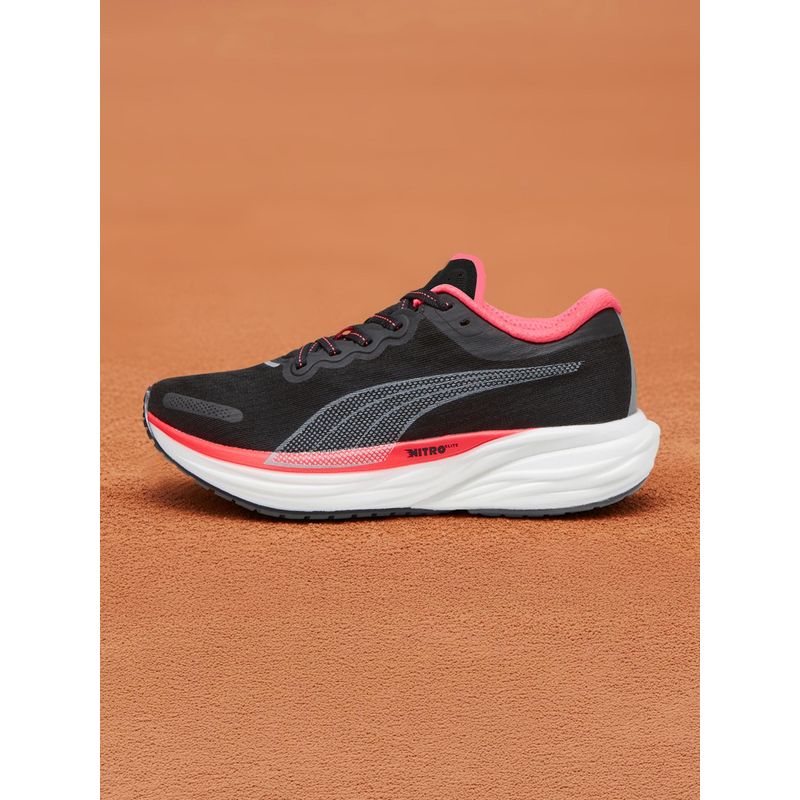 Puma Deviate Nitro 2 Women Black Running Shoes (UK 4)