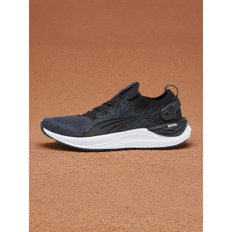 Puma Electrify Nitro 3 Knit Women Black Running Shoes (UK 3)