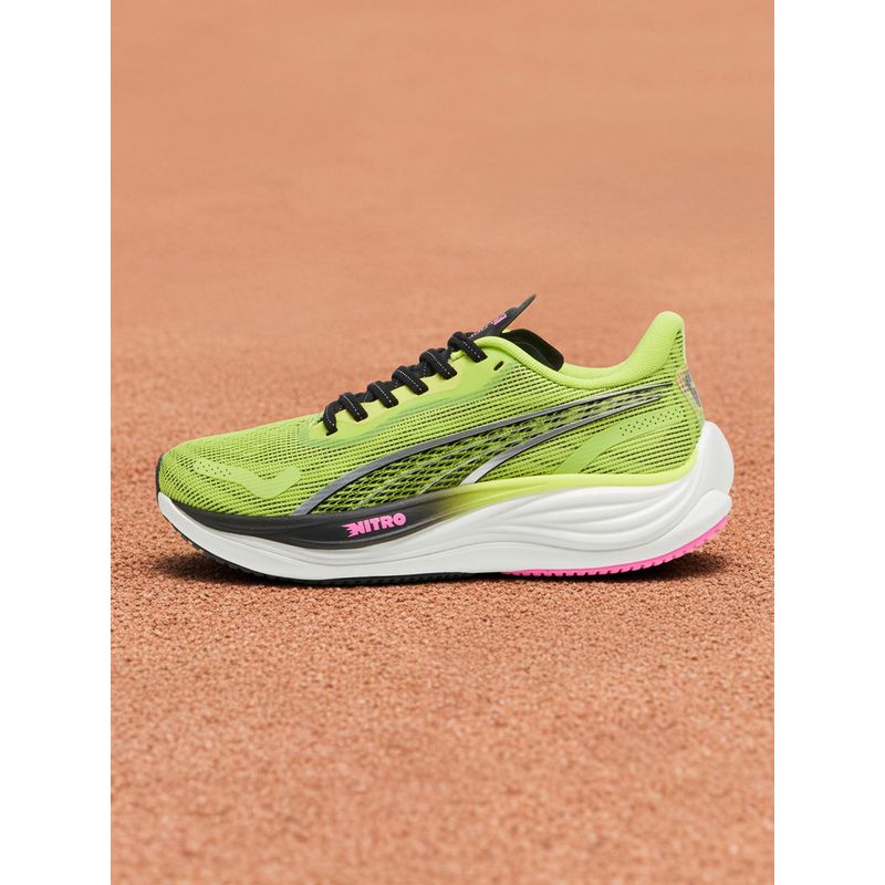 Puma Velocity NITRO 3 Womens Green Running Shoes (UK 3)