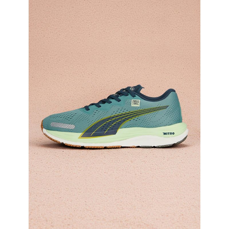 Puma Velocity Nitro 2 FMile Womens Green Running Shoes (UK 3.5)