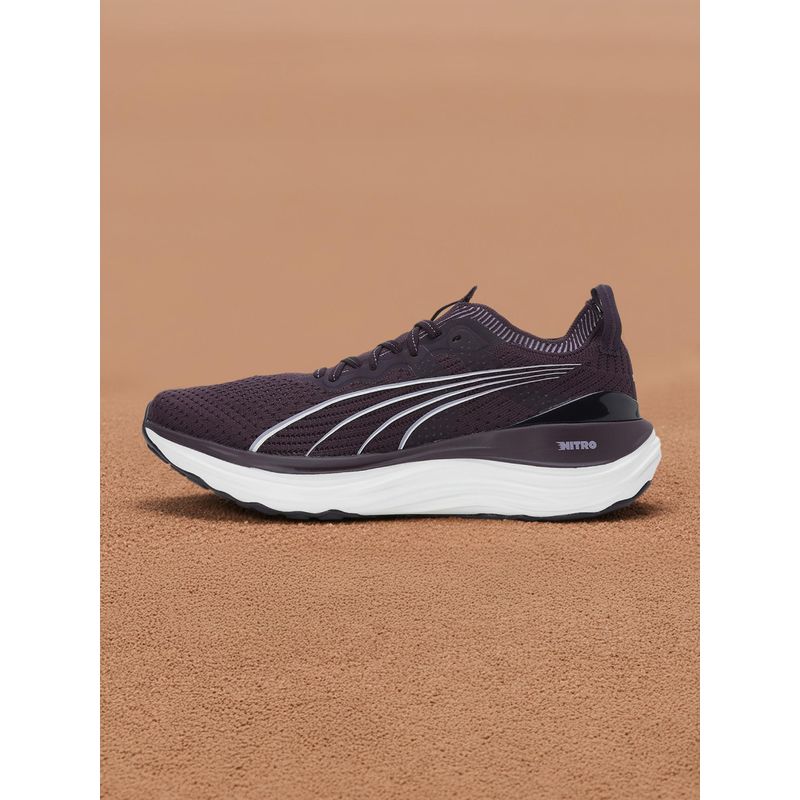 Puma Foreverrun Nitro Knit Women Dark Purple Running Shoes (UK 6.5)