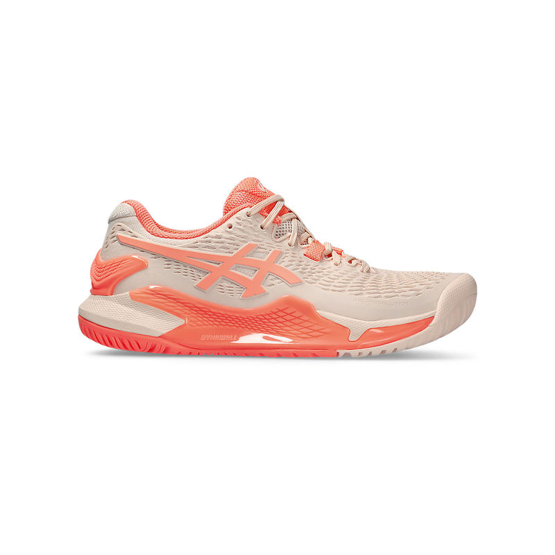 ASICS GEL-Resolution 9 Peach & Orange Women Tennis Shoes (UK 4)