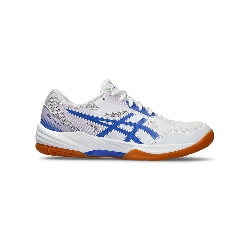 ASICS GEL-Task 3 White & Blue Women Indoor Sport Shoes (UK 9)