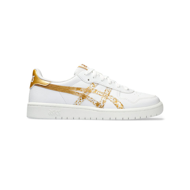 ASICS Japan S White & Gold Women Sneakers (UK 9)
