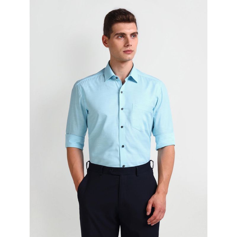 Arrow Manhattan Slim Fit Cotton Blue Formal Shirt (44)