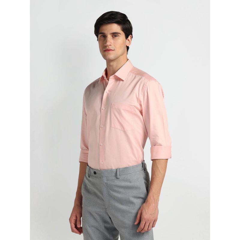Arrow Manhattan Slim Cotton Peach Formal Shirt (40)