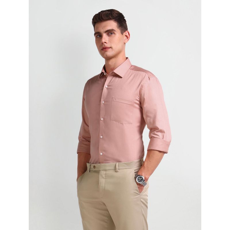 Arrow Manhattan Slim Fit Cotton Peach Formal Shirt (40)
