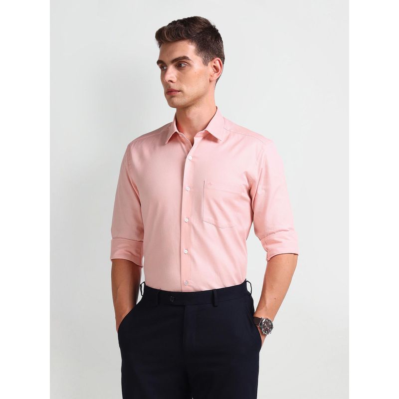 Arrow Manhattan Slim Fit Cotton Pink Formal Shirt (40)