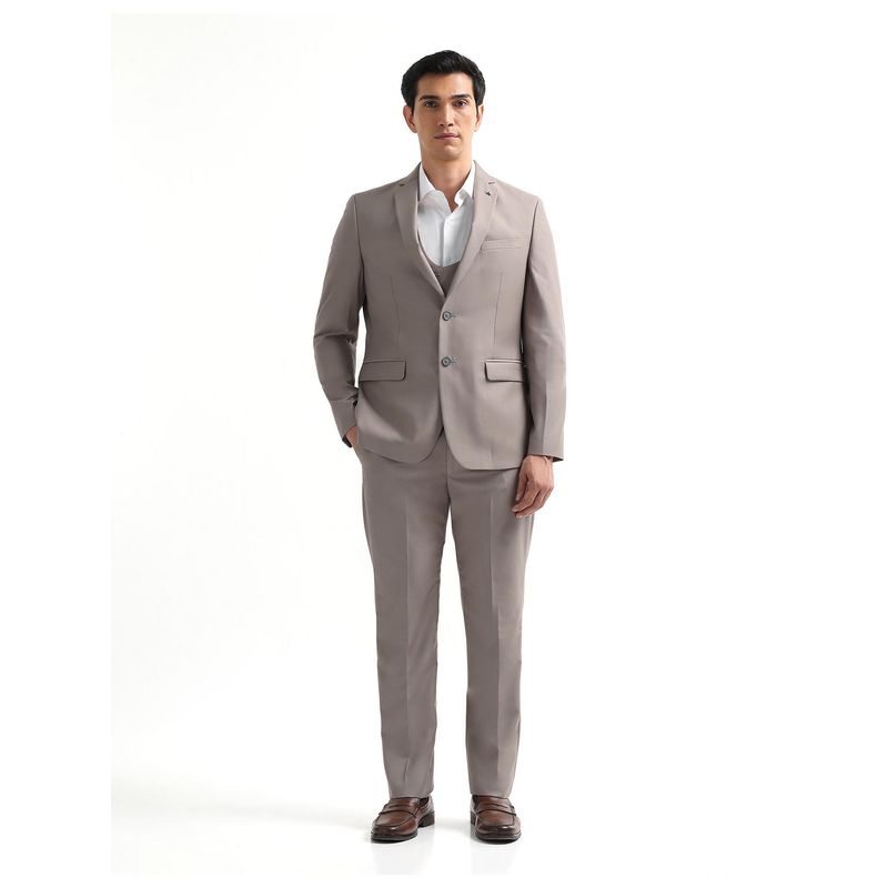 Arrow Mens Tailored Fit Three Piece Suit - Brown (44)