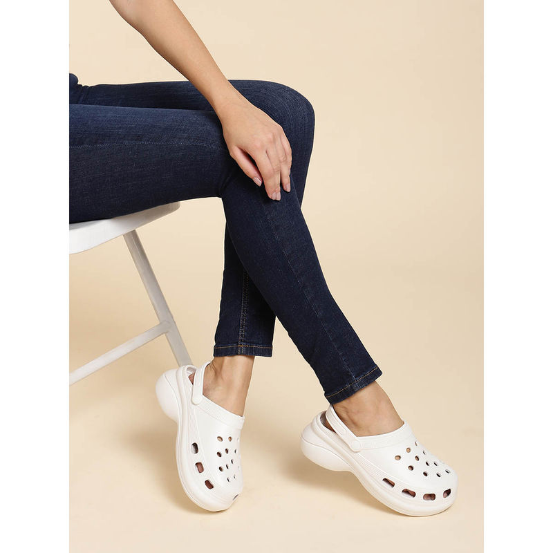 Truffle Collection White Solid Clogs (UK 3)