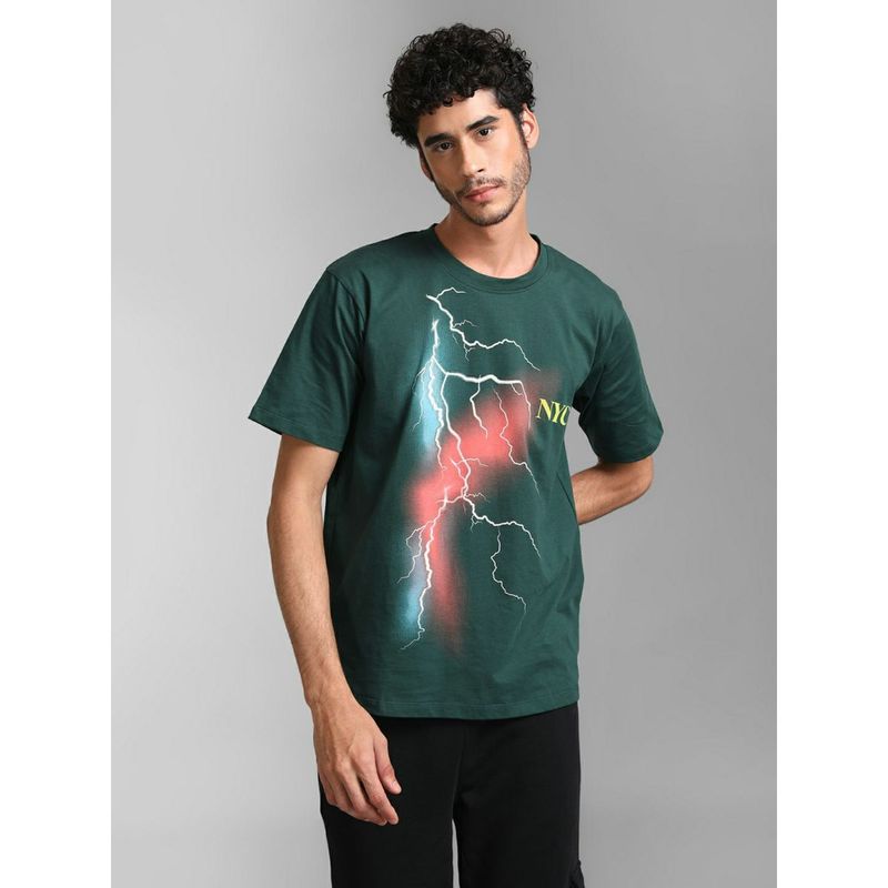 KAZO Lightning Green Graphic T-Shirt (S)