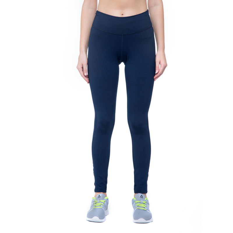 Reebok WOR PP TIGHT Navy Blue Training Tights (XS)