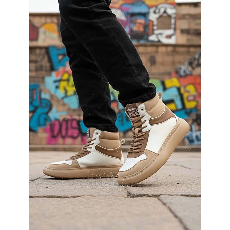 Bacca Bucci Discovery Noir Women’s Mid-Top Sneakers Tan (UK 3)