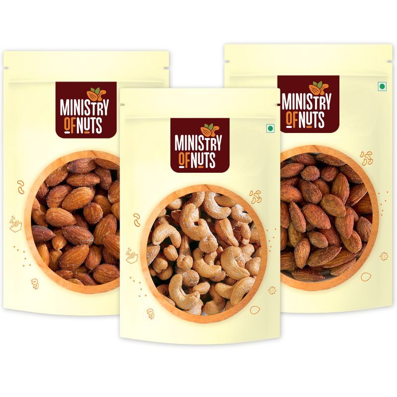Ministry of Nuts Dry Fruits Roasted & Salted Almonds, Cashews