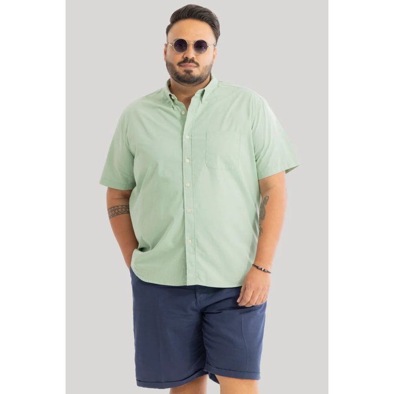 Snitch Downtown Mint Oxford Plus Size Shirt (5XL)