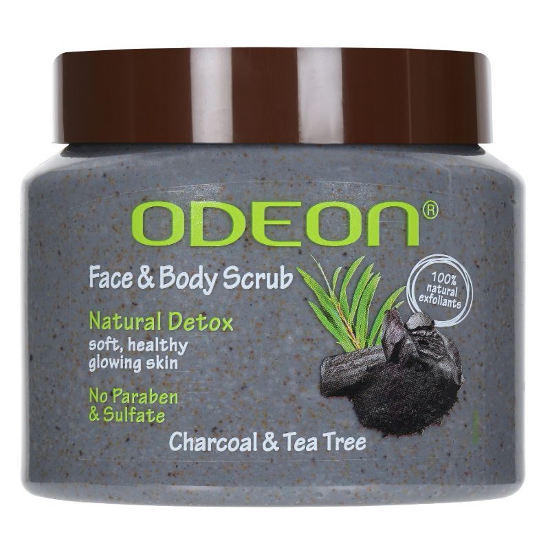 ODEON Charcoal & Tea Tree Face And Body Scrub