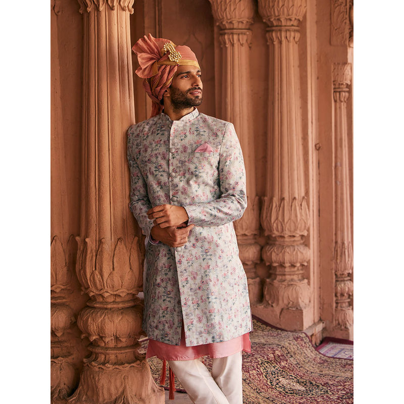 KISAH Men Multi Sherwani (Set of 3) (M)