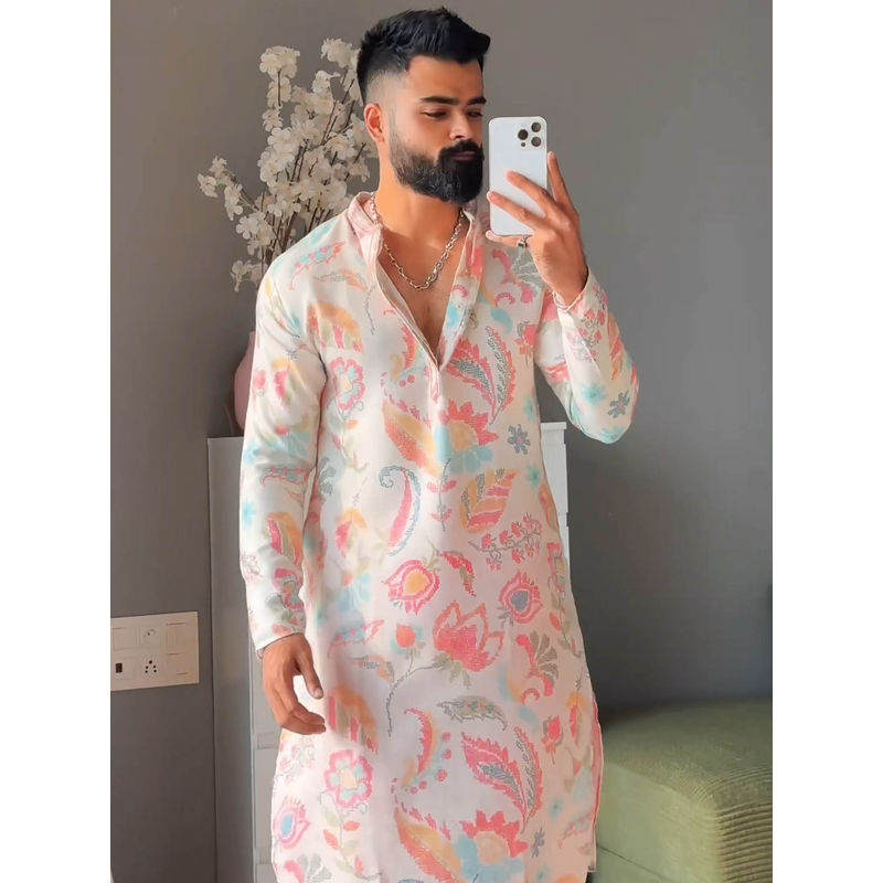 KISAH Men Multi-Color Kurta Dhoti (Set of 2) (38)