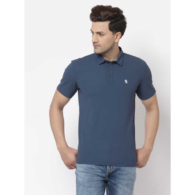 Red Tape Men Teal Polo Neck T-Shirt (S)