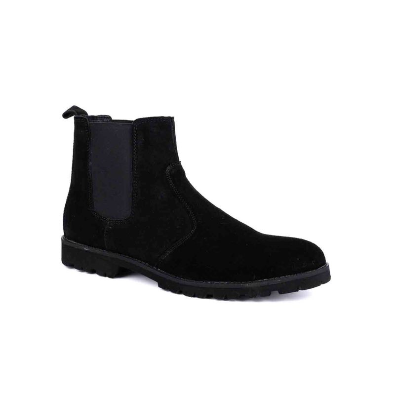 La Botte Men Black Solid Mid Top Chelsea Boots (EURO 43)