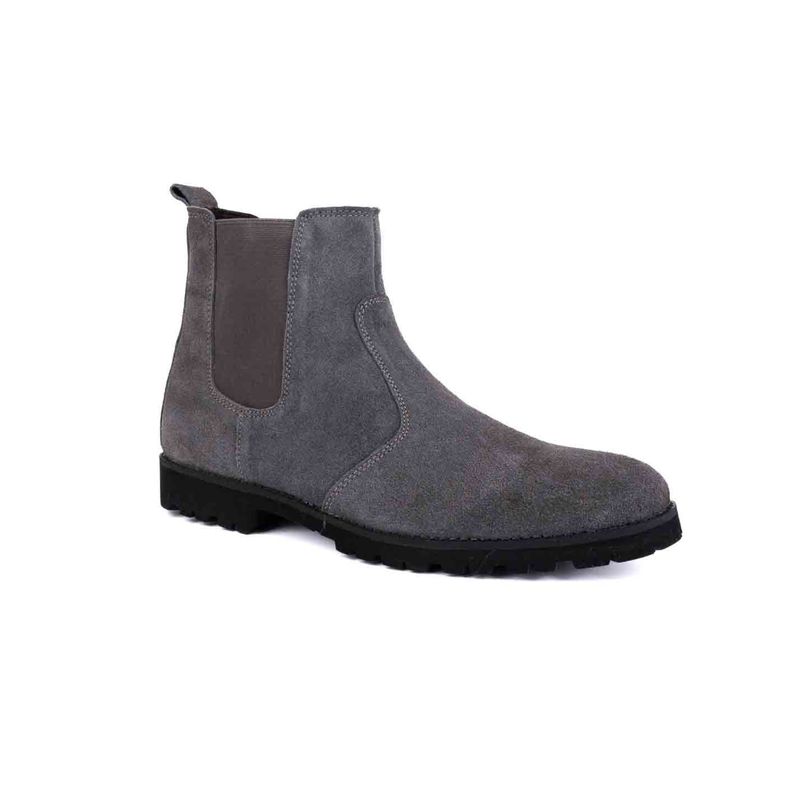 La Botte Men Grey Solid Mid Top Chelsea Boots (EURO 43)