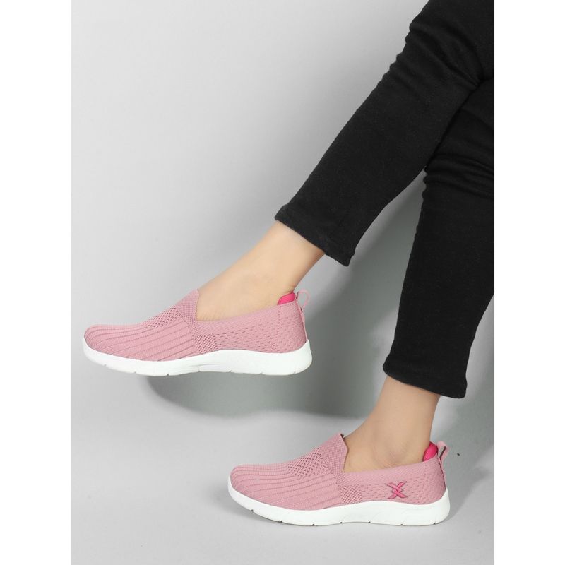 Carlton London Pink Design Women Slip-On Sneakers (EURO 40)