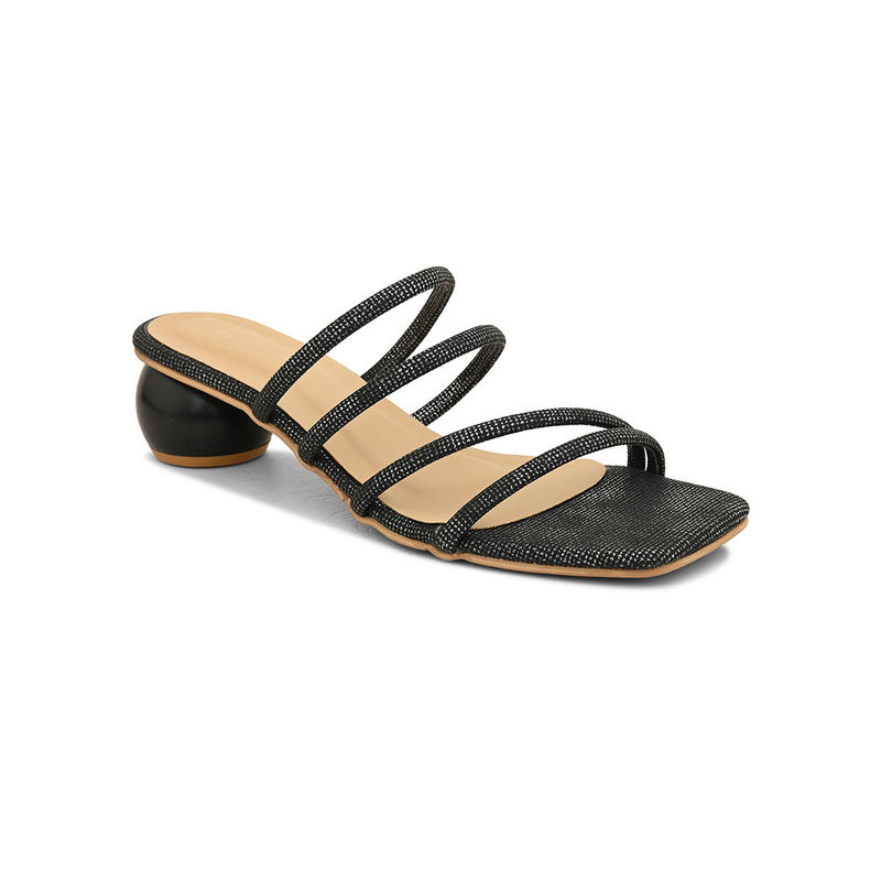 Hydes N Hues Womens Casual Slip On Black Heels (EURO 36)