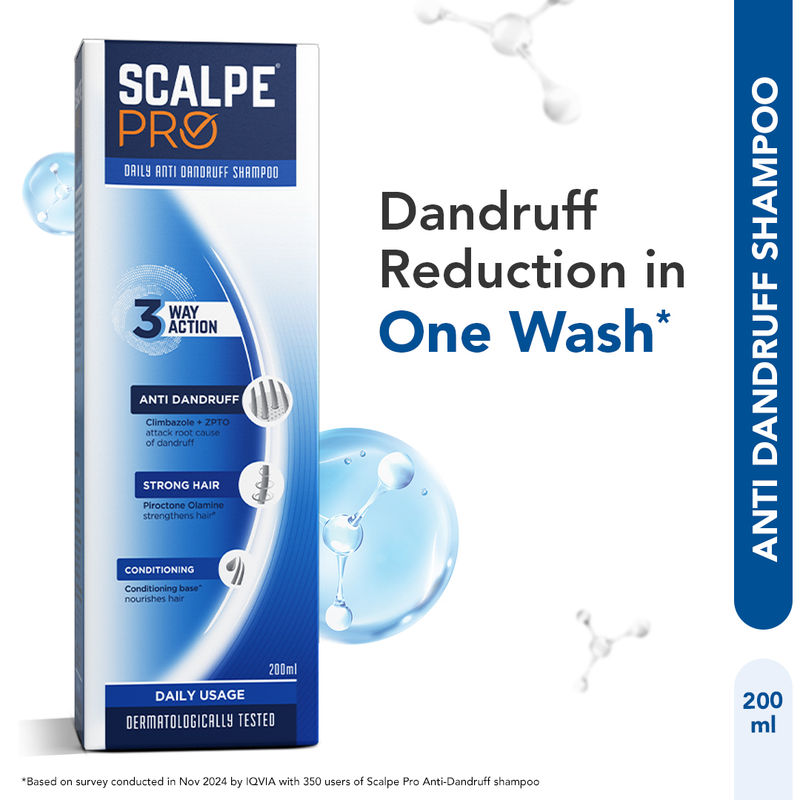 Scalpe Pro Daily Use Anti-Dandruff Shampoo With Climbazole & Zpto For Dandruff Free Scalpe
