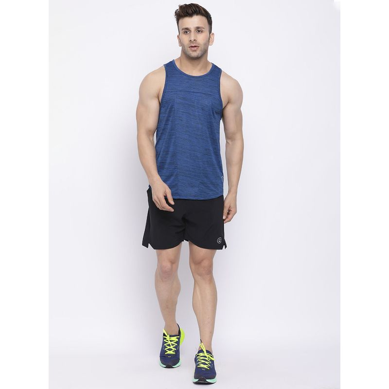 Chkokko Men Blue Tank Top with Shorts (Set of 2) (S)