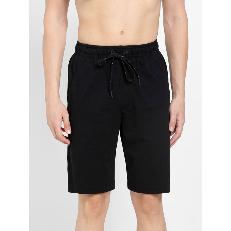 Jockey SP26 Men Super Combed Cotton Active Wear Shorts - Black (2XL)