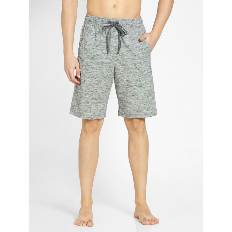 Jockey SP26 Men Super Combed Cotton Active Wear Shorts - Cool Grey Melange (2XL)