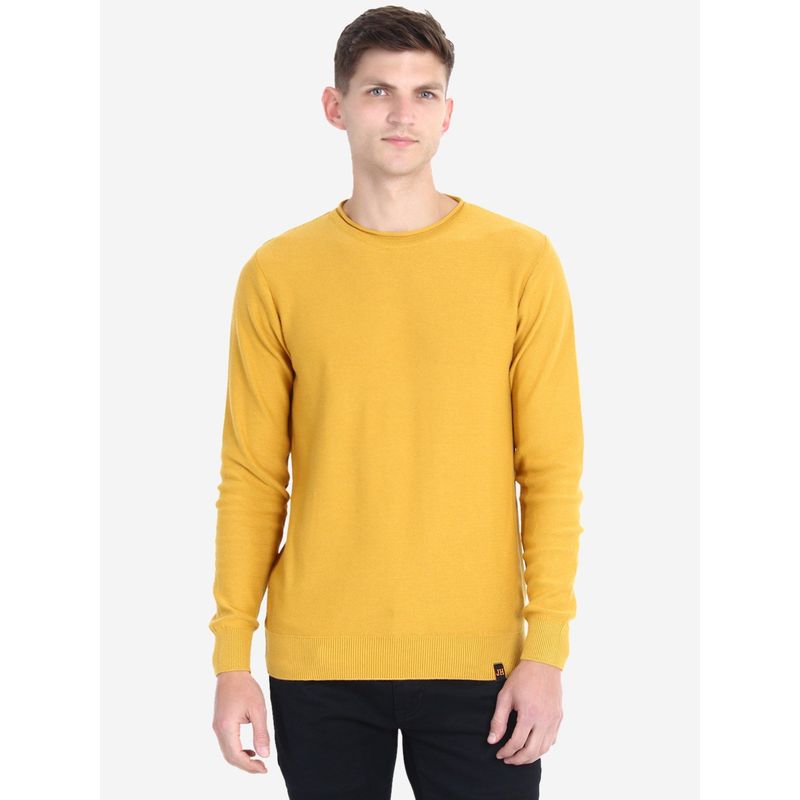 Joe Hazel Mustard Rollover Neck Pullover (M)