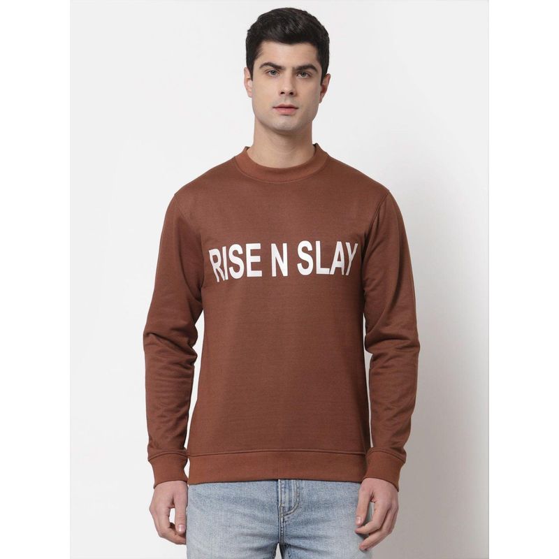 Style Quotient Mens Round Neck Typography Sweatshirts (S)