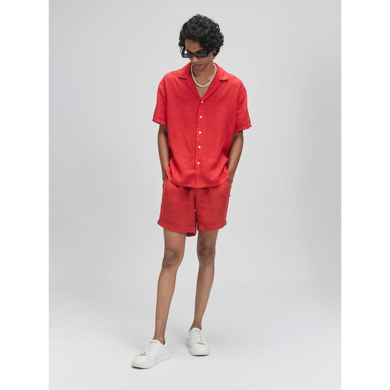 TERRA LUNA Palawan Red Casual Shirt (XS)